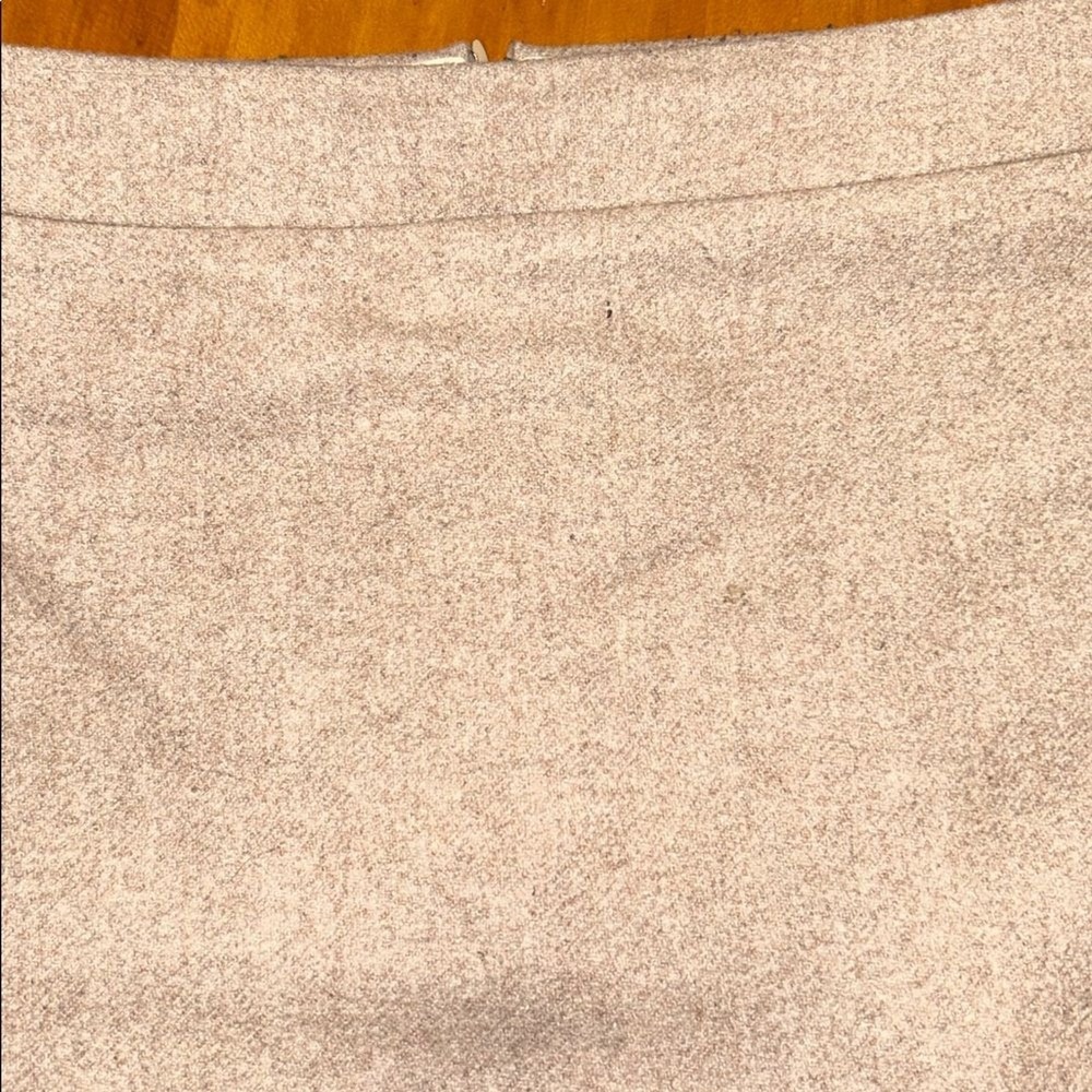 J.Crew The Pencil Skirt Wool Blend Heathered Tan Oatmeal Quiet Luxury Preppy - Picture 7 of 9